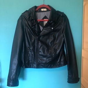 Anthropologie Vegan leather jacket JKT